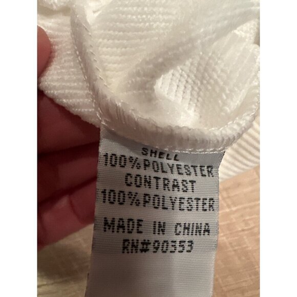 Rainbow Flower Sleeve White Sweatshirt By Rebellion Again - Polyester Womens L - Picture 5 of 8